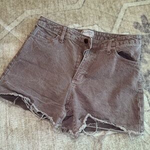 Universal thread brown distressed high waisted shorts